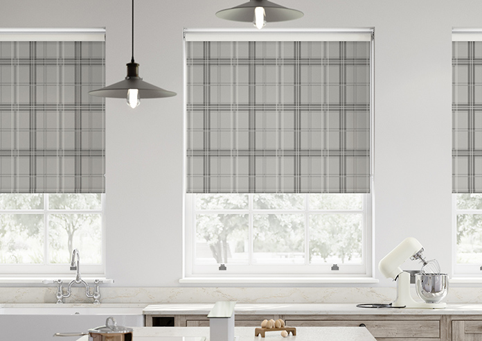 Montrose (Blackout), Tartan Grey - Twist&Fit Roller Blind - Image 3